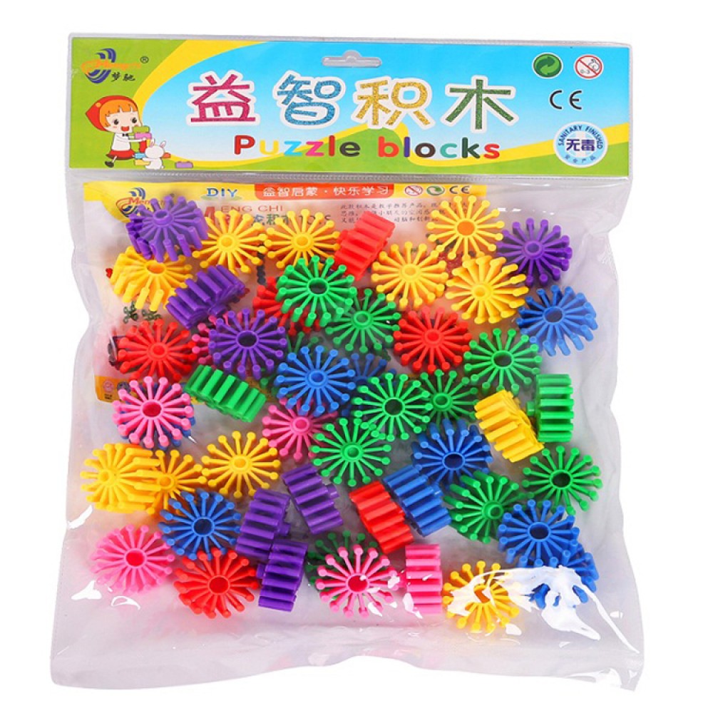 Plastic Puzzles and Building Blocks Puzzle Building Block for Toddlers